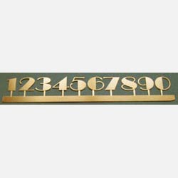 Art Deco Numbers set in Brass